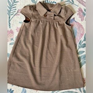NWT Cider Tan Checkered A-Line Dress SZ small